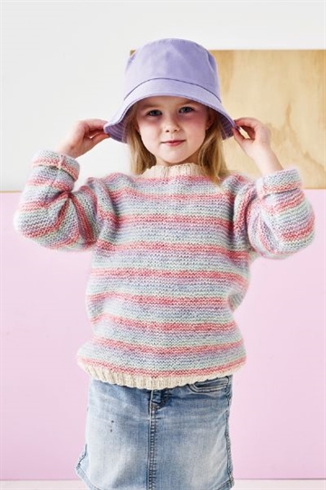 Retstrikket sweater i Ellen og Kid Silk
